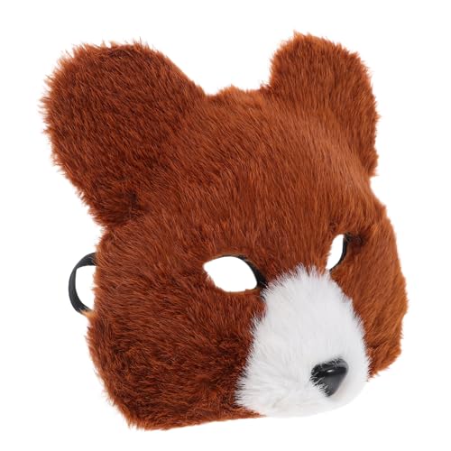 Warmhm Realistische Braune Bärenmaske aus Weichem Plüsch Leichte Atmungsaktive Vollkopf Cosplay Maske für Halloween Tierkostüm Accessoire für Partys und Karneval Warmhm Realistische Braune Bärenmaske aus Weichem Plüsch Leichte Atmungsaktive Vollkopf Cosplay Maske für Halloween Tierkostüm Accessoire für Partys und Karneval von Warmhm