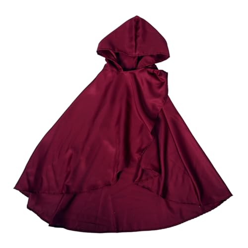 Warmhm Renaissance Umhang mit Weinrot Mittelalterlicher Cosplay Umhang für Damen Herren für Halloween Maskeraden Vielseitig Einsetzbar mit Verstellbaren von Warmhm