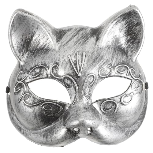 Warmhm Retro Fox Maske Halbgesicht Silber Kreative Tiermaske Karneval Halloween Kostüm Damen Herren Fasching Accessoire Warmhm Retro Fox Maske Halbgesicht Silber Kreative Tiermaske Karneval Halloween Kostüm Damen Herren Fasching Accessoire von Warmhm