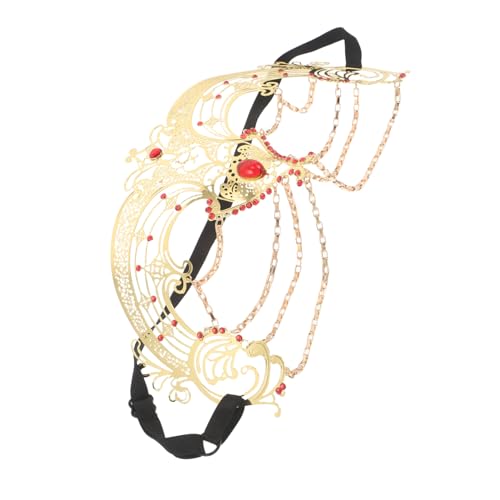 Warmhm Rhinestone Tassel Halbschalen Maske mit Fransen und Kettenschleier Handgefertigte Dekorative Augenmaske für Halloween Karneval Maskenball und Cosplay Luxuriöses Party Accessoire Warmhm Rhinestone Tassel Halbschalen Maske mit Fransen und Kettenschleier Handgefertigte Dekorative Augenmaske für Halloween Karneval Maskenball und Cosplay Luxuriöses Party Accessoire von Warmhm