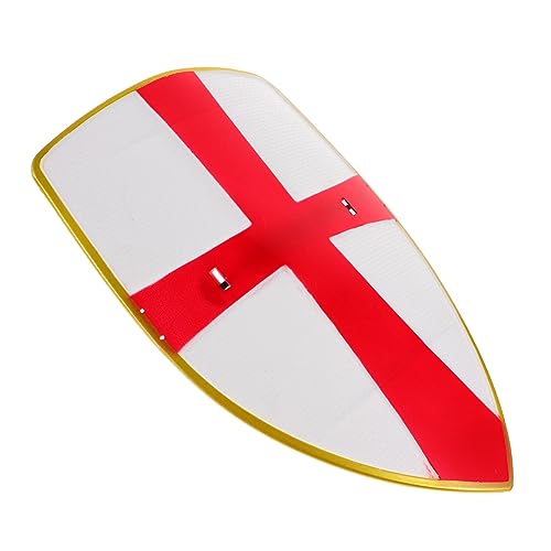 Warmhm Ritterschild Mittelalterlicher Templer Schutzschild Für Rollenspiele - Halloween-Cosplay Und Rustikale Vintage Dekoration – Ideales Für Fans Von Mittelalter Und Geschichte von Warmhm