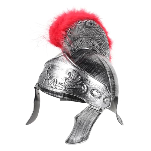 Warmhm Römischer Soldatenhelm mit Kamm Mittelalterlicher Cosplay Helm Kostüm Zubehör für Karneval Halloween Party Dekoration und Fotorequisite von Warmhm