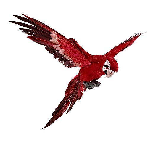 Warmhm Roter Papagei Gartenstatue Gefiederte Gefälschte Papageien Vogelornamente Für Gartendekor Warmhm Roter Papagei Gartenstatue Gefiederte Gefälschte Papageien Vogelornamente Für Gartendekor von Warmhm