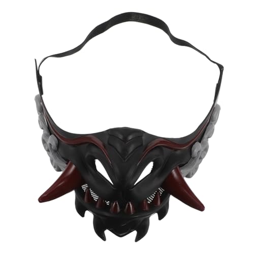 Warmhm Samurai Maske für Cosplay und Partys Atemberaubendes Design Elastischer für Halloween und Maskeraden Komfortabel und Vielseitig Einsetzbar von Warmhm