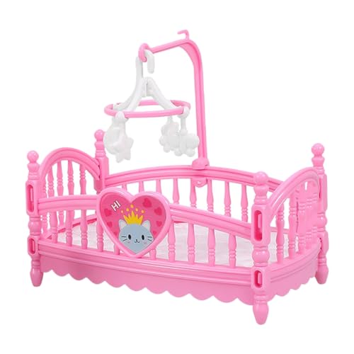 Warmhm Satz Puppenhaus-Cartoon-Bett puppenmöbel Set für Fantasie DIY Puppenhaus Schlafzimmer Wiege für Babypuppen Miniaturbett Spielzeugbett Abs Rosa Warmhm Satz Puppenhaus-Cartoon-Bett puppenmöbel Set für Fantasie DIY Puppenhaus Schlafzimmer Wiege für Babypuppen Miniaturbett Spielzeugbett Abs Rosa von Warmhm