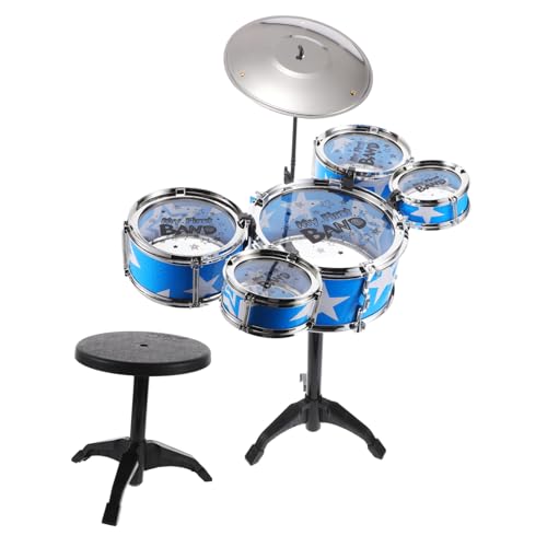 Warmhm Satz Schlagzeug für kindertrommel Schlagzeug Trommel Musikinstrument für mini Schlagzeug Bildungsspielzeug für Trommel Plastik Blue von Warmhm