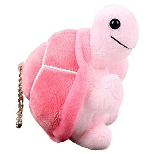 Warmhm Schildkröten-anhänger Plüsch Klein Ausgestopft Mini Glücklich Schildkröte Schlüsselanhänger Gefüllte Schildkröte Schildkröten-schlüsselanhänger Schlüsselschmuck Rosa Pp Baumwolle von Warmhm