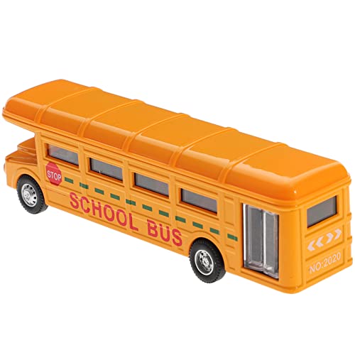 Warmhm School Bus Toy Model and Lightweight Bus for for Home Decor and Encourages Parent Child Interaction von Warmhm