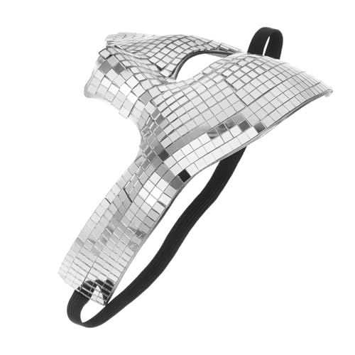 Warmhm Silberne Disco Spiegel Halbgesichtsmaske für Erwachsene Funkelndes Party Gesichtszubehör Leichte Masquerade Maske Reflektierende Tanz und Karnevalsmaske für Frauen und Männer Warmhm Silberne Disco Spiegel Halbgesichtsmaske für Erwachsene Funkelndes Party Gesichtszubehör Leichte Masquerade Maske Reflektierende Tanz und Karnevalsmaske für Frauen und Männer von Warmhm