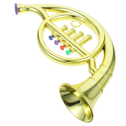 Warmhm Simulierte Musikinstrument Spielzeugmodelle Kinderspielzeug Musikspielzeug Instrumente Hornspielzeug Waldhorn Mini Schulspielzeughorn Kompaktes Spielzeughorn Haushaltshorn von Warmhm