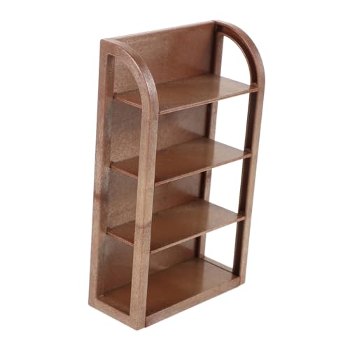Warmhm Simulierte Regale Puppe Miniatur Anzeige Mini-Display-Regal winzige Möbel Plastik Light Brown von Warmhm