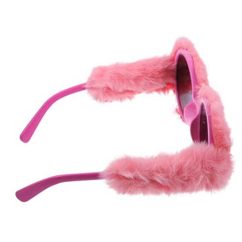 Warmhm Sonnenbrillen Requisiten Lustig Led Gläser Albern Punk Erwachsene Hippie- Spaß Rahmen Blau Stütze Bunt Unscharfe Brille Funky Party Trendy Kind Rosa Plüsch von Warmhm