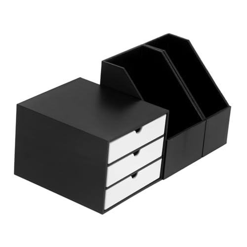 Warmhm Speicherkorbmodell unser klein Miniatur Zubehör Puppen-Aufbewahrungskoffer Mini Mini-Display- Plastik Black von Warmhm