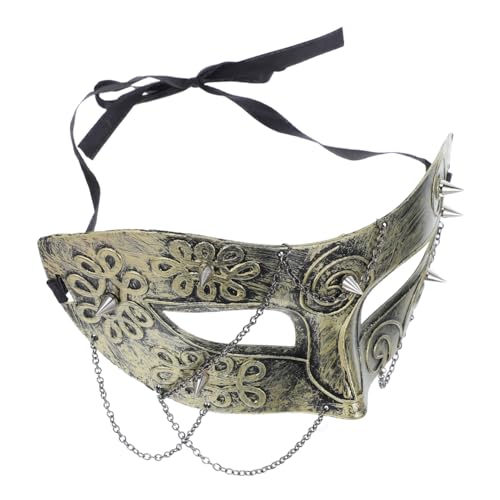 Warmhm Steampunk Halbgesichts Punk Maske Kettenakzenten Langlebig und für Halloween Maskenbälle Karneval und Cosplay Unisex Party und Bühnenaccessoire Warmhm Steampunk Halbgesichts Punk Maske Kettenakzenten Langlebig und für Halloween Maskenbälle Karneval und Cosplay Unisex Party und Bühnenaccessoire von Warmhm