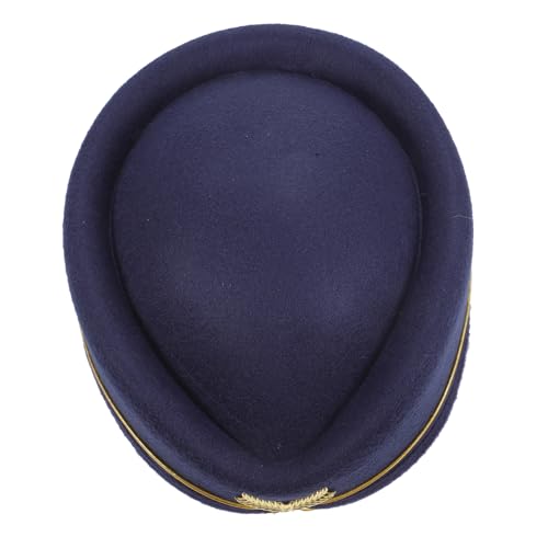 Warmhm Stewardess Mütze Damen Baskenmütze Leichtes Cosplay Kostüm Zubehör Einheitsgröße für Kostümparty Bühne von Warmhm