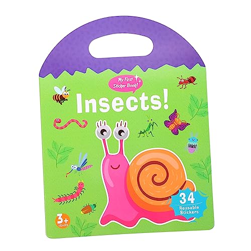 Warmhm Stickerbuch für Frühes Lernspielzeug Lustiges Aufkleberbuch für Vorschulkinder mit Insektenmotiven von Warmhm