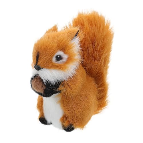 Warmhm Stofftiermodell Kleines Pelziges Eichhörnchen Lebendiges Pelziges Eichhörnchen Realistische Tiere Niedliche Simulations Eichhörnchen Ornamente Realistisches Eichhörnchen von Warmhm