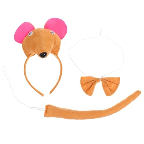 Warmhm Teiliges Mausohren Haarreif mit und Schleife Niedliches Kinderkostüm Accessoire für Fasching Halloween und Karneval Modischer Haarschmuck für Mädchen und Partygebrauch von Warmhm