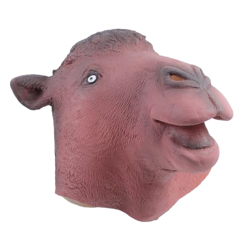 Warmhm Tierkopfmaske Simulation Neuheit Lustige Kamel Kopfbedeckung Halloween Party Prop von Warmhm