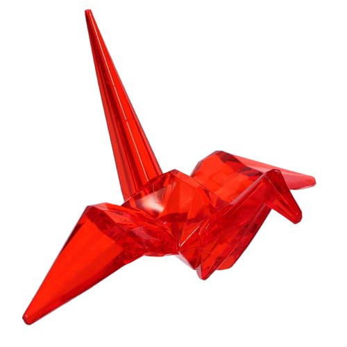 Warmhm Transparente Kranichfigur Aus Kunststoff Große Tierfigur Für Miniatur-landschaftsornamente Kranichornament Als Spielzeugtierfiguren Für Kinderzimmer-Dekoration von Warmhm