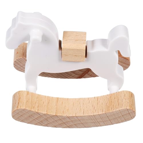 Warmhm Trojaner-Modell holzspielzeug handwerkskunst Puppenhaus Puppenhaus Sammlung puppenhaus-zubehör Dollhouse -Schaukelstuhl Schaukelpferd aus Holz Mini-Schaukelstuhl von Warmhm