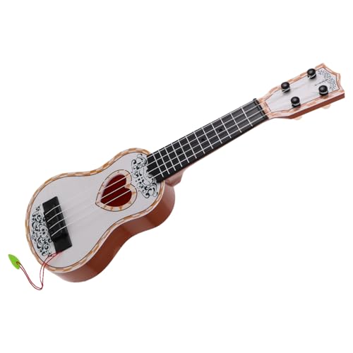 Warmhm Ukulele Musikinstrument für Kindgerechte Instrumente Gitarre Plastik Beige von Warmhm