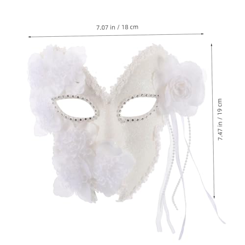 Warmhm Venezianische Vollgesichtsmaske Damen Herren Karneval Masquerade Ball Maske Kunststoff mit Blumen Spitzenmotiv Komfortable für Halloween Fasching Party Warmhm Venezianische Vollgesichtsmaske Damen Herren Karneval Masquerade Ball Maske Kunststoff mit Blumen Spitzenmotiv Komfortable für Halloween Fasching Party von Warmhm