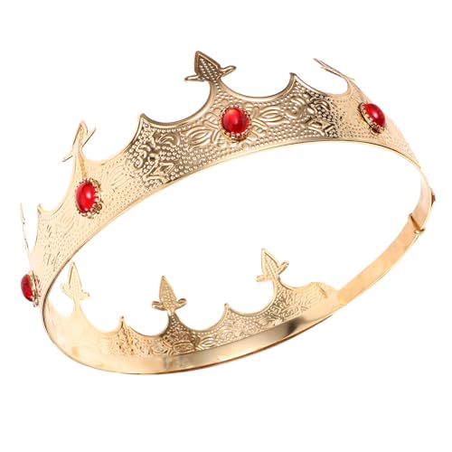 Warmhm Prinzkrone Cosplay Partykrone für Männer Metall Vintage Dekokrone Königskrone für Karneval und Kostüme von Warmhm