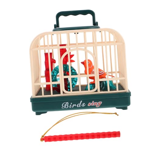 Warmhm Vogelkäfigspielzeug Mit Tonaktivierung Und Realistischen Vogelgeräuschen. Bewegungsaktivierte Lichter. Interaktives Spiel Für Kinder. Elektrisches Vogelspielzeug Zum Spaß. von Warmhm
