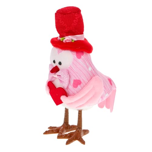 Warmhm Vogelschmuck Vogel deko für Valentinstag Kleine Dekofigur Tischdeko Vogel Tischdeko für besondere Anlässe kleine Valentinsornamente niedliche Dekorästhetik Polyester von Warmhm