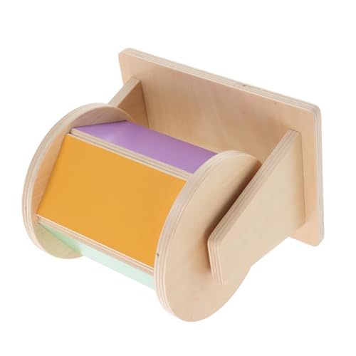 Warmhm Vorschulspielzeug Montessori-spinntrommel Rad Drehendes Kindertrommel Babyspielzeug Mit Drehender Trommel Montessori- Für Kleinkinder Montessori-Trommel Holz von Warmhm