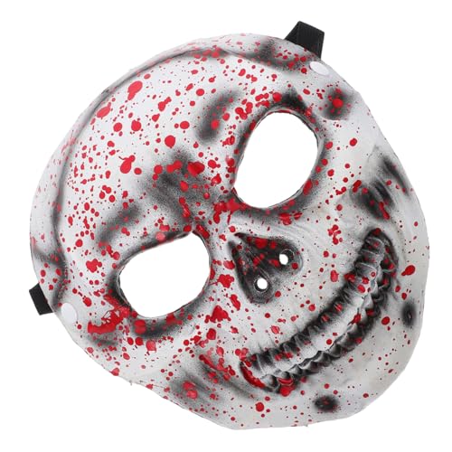 Warmhm Weiche PU Schädel Maske Blutiges Halloween Kostüm Masquerade Ball Maske Zombie Cosplay Party Requisite für Damen Herren von Warmhm