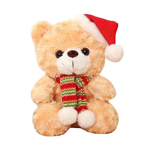 Warmhm Weihnachtlicher Plüschbär Dekoration Süßer für Jungen Mädchen und Frauen für Weihnachtszeit aus Hochwertigem Baumwollmaterial für Festliche Atmosphären von Warmhm