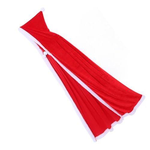 Warmhm Weihnachtsmann Umhang mit Kapuze Santa Claus Kostüm Cape für Damen und Herren Festliches Weihnachtskostüm Party Rollenspiel von Warmhm