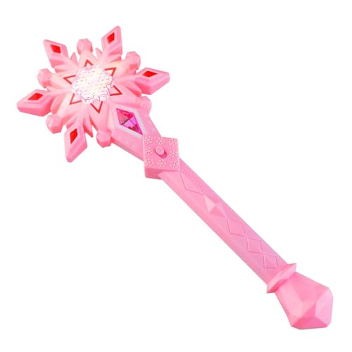 Warmhm Zauberstab Fee Geburtstagsgeschenk Bühnen-performance-zauberstab- Kinderspielzeug Schneeflocken-leuchtstäbe Partygeschenk Rosa Abs von Warmhm