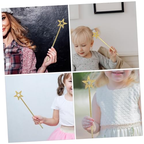 Warmhm Zauberstab mit Fünfzackigem Stern Leichter Feenstab für Rollenspiele für Fantasy Kostüme und Party Accessoire Tragbar und Glänzend Geeignet für Mädchen Spielspaß von Warmhm