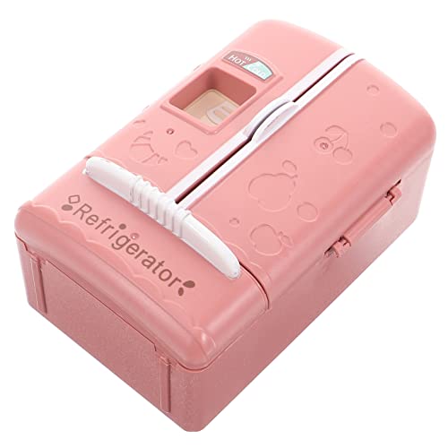 Warmhm Zweitüriger Kühlschrank Mini-Ornamente Zum Basteln Puppenmöbel Mini-kühlschrank-Ornament Küchenminiaturen 1/12 Puppenhausminiatur Miniaturkühlschrank Zum Basteln Chocolate Abs von Warmhm