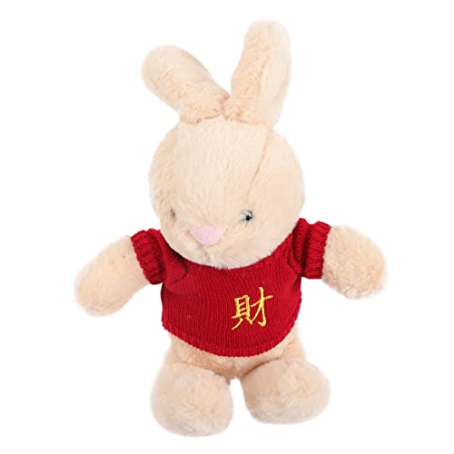 Warmhm bequemes Kuscheltier ausgestopftes Kaninchen Glückskaninchen Plüsch Kuscheltier für bequemes Kinderspielzeug Kinderspielzeug PP Baumwolle Brown von Warmhm