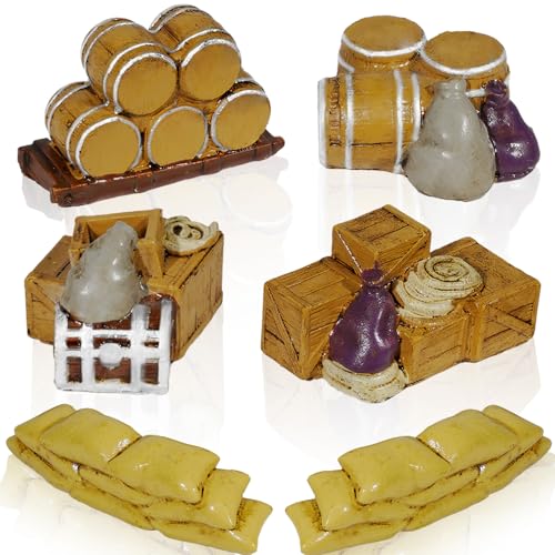 Warmtree Wargaming Terrain Port Schiffe Frachtpfähle, Geländelandschaft für Tischplatte, 28 mm, Miniatur-Gelände, Dorf, Feenhaus, Diorama, Zubehör, DIY, Handwerk, 6 Stück Warmtree Wargaming Terrain Port Schiffe Frachtpfähle, Geländelandschaft für Tischplatte, 28 mm, Miniatur-Gelände, Dorf, Feenhaus, Diorama, Zubehör, DIY, Handwerk, 6 Stück von Warmtree