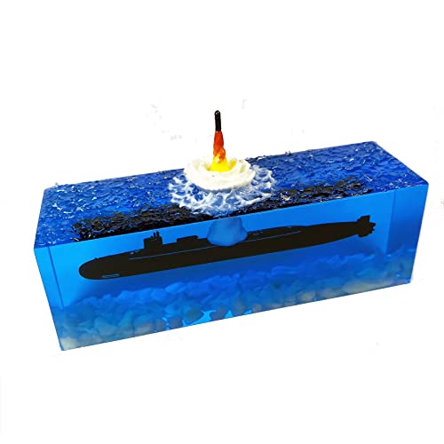 Warp United Cinnabar Tide 1/2000 SSBN Ohio Class Nuclear U-Boot Launching SLBM Missile Diorama Model von Warp United