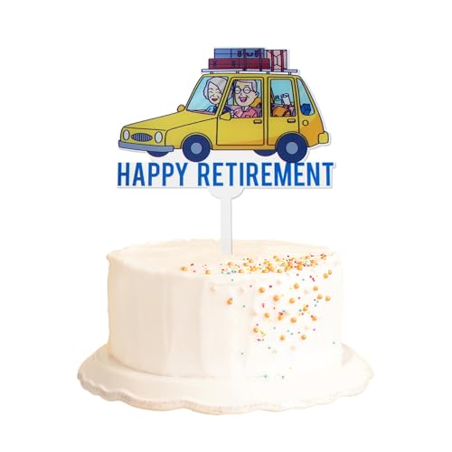 Tortenaufsatz "Happy Retirement" – 14,5 x 17 cm, Acryl, Retirement-Kuchendekoration, Happy Retirement Cakes Topper Kreis für Büro, Abschiedsveranstaltungen, wiederverwendbare Party-Kuchendekoration Tortenaufsatz "Happy Retirement" – 14,5 x 17 cm, Acryl, Retirement-Kuchendekoration, Happy Retirement Cakes Topper Kreis für Büro, Abschiedsveranstaltungen, wiederverwendbare Party-Kuchendekoration von Wasise