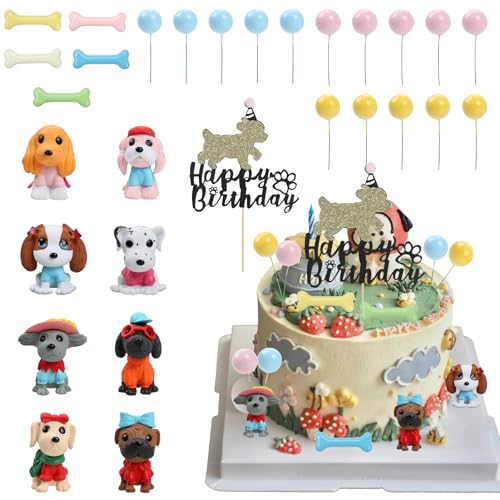 Wasise Hunde-Kuchenaufsätze – 28-teiliges Hunde-Geburtstagstortendekor, Mini-Harz-Kuchenaufsätze, Knochen- und Ballon-Kuchenaufsatz-Set, Haustier-Themen-Dekorationen für Geburtstag, Babyparty Wasise Hunde-Kuchenaufsätze – 28-teiliges Hunde-Geburtstagstortendekor, Mini-Harz-Kuchenaufsätze, Knochen- und Ballon-Kuchenaufsatz-Set, Haustier-Themen-Dekorationen für Geburtstag, Babyparty von Wasise