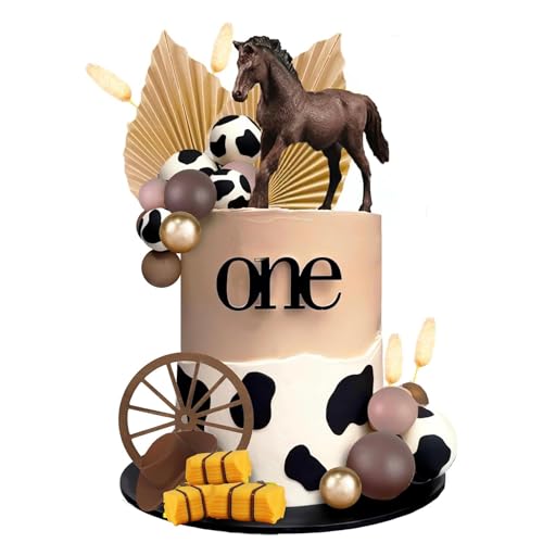 Wasise Tortenaufsatz mit Pferd, Motiv: My First Rodeo 1. Geburtstag, Western-Cowboy, Kuhkuchendekoration, braune Kugel, Pferdekuchendekorationen für Western-Motto-Party, Cowboy-Geburtstagszubehör, 28 Wasise Tortenaufsatz mit Pferd, Motiv: My First Rodeo 1. Geburtstag, Western-Cowboy, Kuhkuchendekoration, braune Kugel, Pferdekuchendekorationen für Western-Motto-Party, Cowboy-Geburtstagszubehör, 28 von Wasise