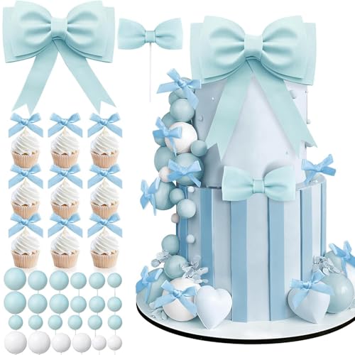 Wasise Tortenaufsatz mit Schleife, 36 Stück, Geburtstagskuchenaufsätze, Schleifen-Kuchenaufsatz mit Kugel-Dekorationen, Schleifen-Geburtstagsdekoration, Prinzessinnenkuchen-Dekorationen für Hochzeit Wasise Tortenaufsatz mit Schleife, 36 Stück, Geburtstagskuchenaufsätze, Schleifen-Kuchenaufsatz mit Kugel-Dekorationen, Schleifen-Geburtstagsdekoration, Prinzessinnenkuchen-Dekorationen für Hochzeit von Wasise