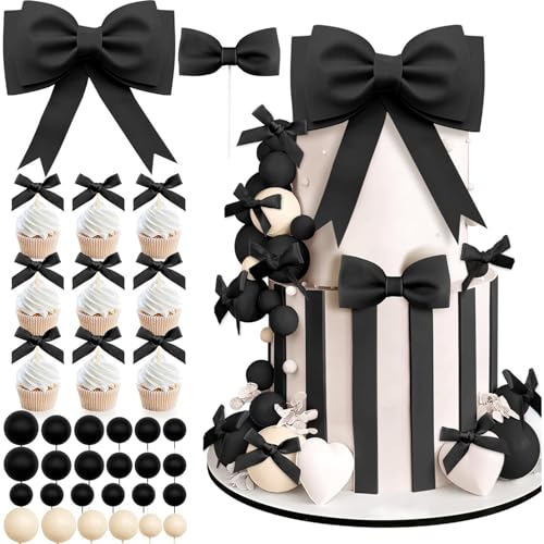 Wasise Tortenaufsatz mit Schleife, 36 Stück, Geburtstagskuchenaufsätze, Schleifen-Kuchenaufsatz mit Kugel-Dekorationen, Schleifen-Geburtstagsdekoration, Prinzessinnenkuchen-Dekorationen für Hochzeit Wasise Tortenaufsatz mit Schleife, 36 Stück, Geburtstagskuchenaufsätze, Schleifen-Kuchenaufsatz mit Kugel-Dekorationen, Schleifen-Geburtstagsdekoration, Prinzessinnenkuchen-Dekorationen für Hochzeit von Wasise