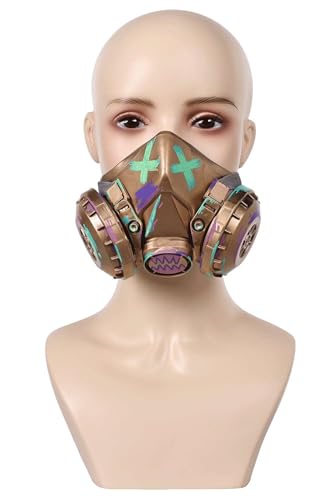 Waslary Gasmaske, Cosplay, halbes Gesicht, Halloween-Maske, Erwachsene, Maskerade, Halloween-Party, Kostüm-Requisiten Waslary Gasmaske, Cosplay, halbes Gesicht, Halloween-Maske, Erwachsene, Maskerade, Halloween-Party, Kostüm-Requisiten von Waslary