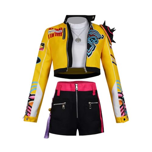 Waslary Hunters Kostüm Erwachsene Mira Zoey Rumi Cosplay Kostüm Damen Gelbe Uniform Komplettes Set Halloween Anzug Waslary Hunters Kostüm Erwachsene Mira Zoey Rumi Cosplay Kostüm Damen Gelbe Uniform Komplettes Set Halloween Anzug von Waslary