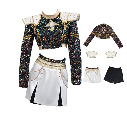 Waslary Huntrix Kostüm Mädchen Mira Zoey Rumi Cosplay Kostüm Schwarz Uniform Komplettes Set Halloween Party Anzug von Waslary