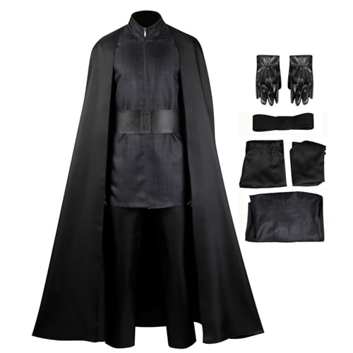 Waslary Kylo Ren Kostüm Erwachsene Jedi Cosplay Herren Schwarz Uniform Halloween Party Set Waslary Kylo Ren Kostüm Erwachsene Jedi Cosplay Herren Schwarz Uniform Halloween Party Set von Waslary