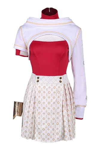 Waslary Nova Kostüm Erwachsene Film Cosplay Jacke Rock Oberteile Armband Cheerleader Uniform Halloween Party Set von Waslary